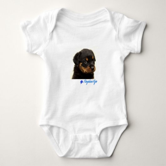 Rottweiler Puppy-T-Shirt Rottweiler Babyoutfit Baby Strampler (Vorderseite)