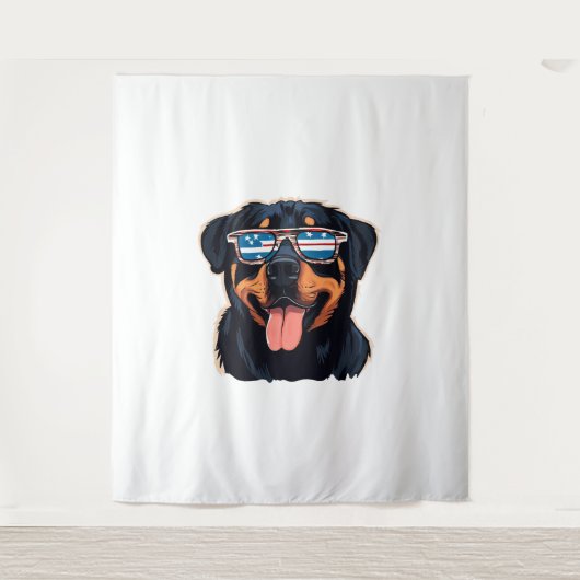 Rottweiler Puppy Wandteppich (Vorderseite)