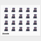 Rottweiler Quadratischer Aufkleber (Blatt)