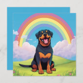 Rottweiler Rainbow Bridge Custom Dog Name Beileid (Vorne/Hinten)