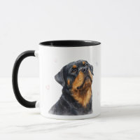 Rottweiler-Rasse-Hund-Welpen-Kaffeetasse-Becher