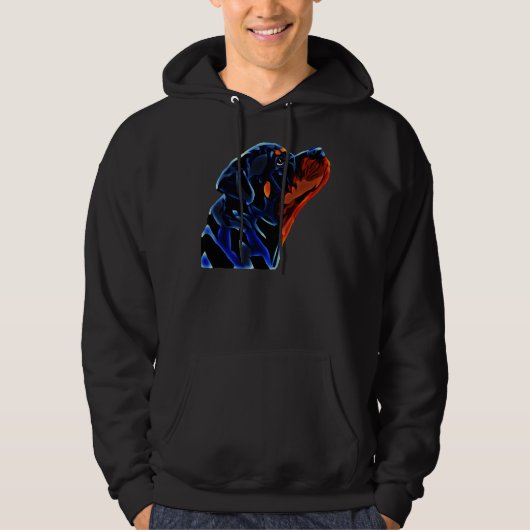 Rottweiler-Rasse-Kopfansicht Hoodie (Vorderseite)