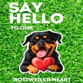 Rottweiler Red Heart Gift Dosenkühler