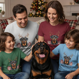 Rottweiler Reindeer T-Shirt