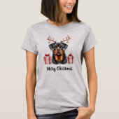 Rottweiler Rentier T-Shirt (Vorderseite)