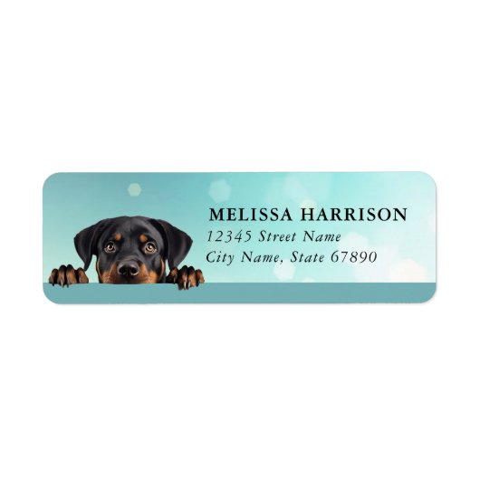 Rottweiler Return Address Labels (Vorne)