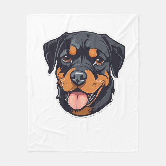 Rottweiler Romp Von Welpen zu Paw-some Partners Fleecedecke (Vorderseite)