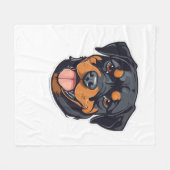 Rottweiler Romp Von Welpen zu Paw-some Partners Fleecedecke (Vorderseite (Horizontal))