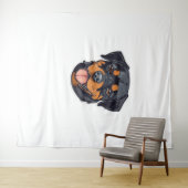 Rottweiler Romp Von Welpen zu Paw-some Partners Wandteppich (Beispiel (Horizontal))
