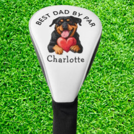 Rottweiler-Rot-Herz-Geschenk Golf Headcover