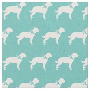 Rottweiler Rottie Dog Silhouette Haustier Aquamari Stoff