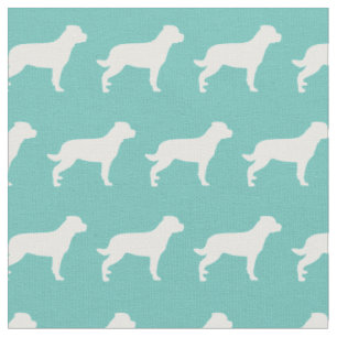 Rottweiler Rottie Dog Silhouette Haustier Aquamari Stoff
