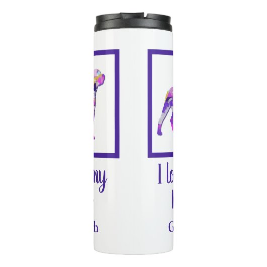 Rottweiler Rottie Dog Silhouette Niedlich Lila PY& Thermosbecher (Rückseite)