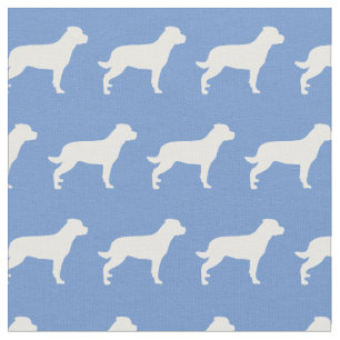 Rottweiler Rottie Dog Silhouette Pet Light Blue Stoff