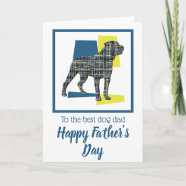 Rottweiler/Rottie Dog TriColor Father's Day Card Karte