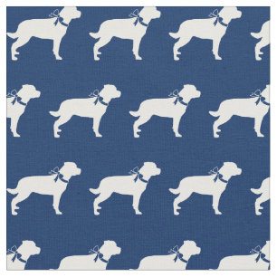 Rottweiler Rottie Hund Silhouette Haustier Navybla Stoff