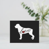 Rottweiler (Rottie)-Liebe Postkarte (Stehend Vorderseite)