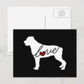 Rottweiler (Rottie)-Liebe Postkarte (Vorne/Hinten)