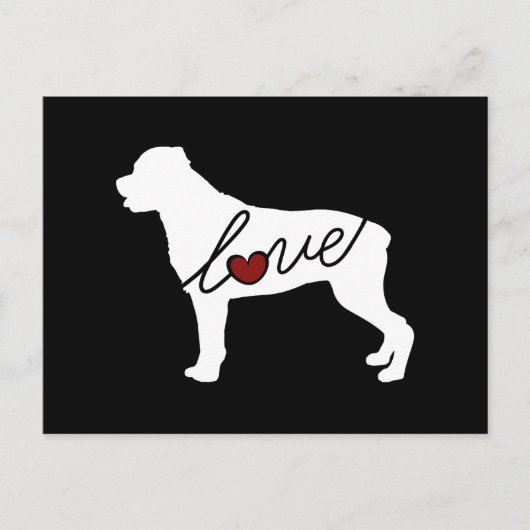 Rottweiler (Rottie)-Liebe Postkarte (Vorderseite)