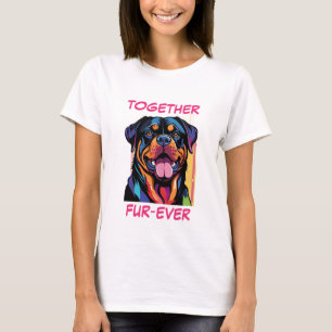 Rottweiler Rottie Pastel Abstrakter Hund Kunst T-Shirt