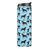 Rottweiler Rottie Pattern Pawprint Thermosbecher (Nach links gedreht)
