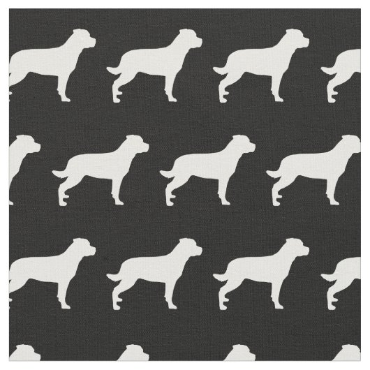 Rottweiler Rottie Silhouette Stoff (Nahaufnahme)