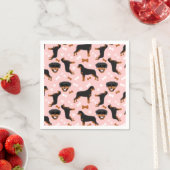 Rottweiler Rotties Dog Pattern Napkins Serviette (Beispiel)