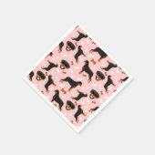 Rottweiler Rotties Dog Pattern Napkins Serviette (Ecke)