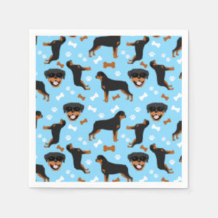Rottweiler Rotties Dog Pattern Serviette