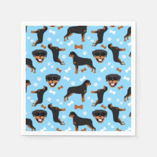 Rottweiler Rotties Dog Pattern Serviette (Vorderseite)