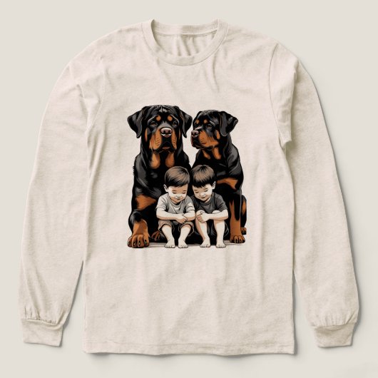 Rottweiler - Rottweilers Loyal Guardians Of Kids Tri-Blend Shirt (Design Vorderseite)