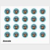 Rottweiler Round Stickers (Blatt)