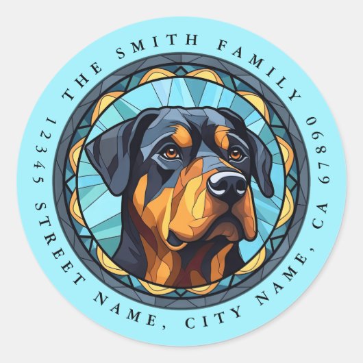 Rottweiler Round Stickers (Vorderseite)