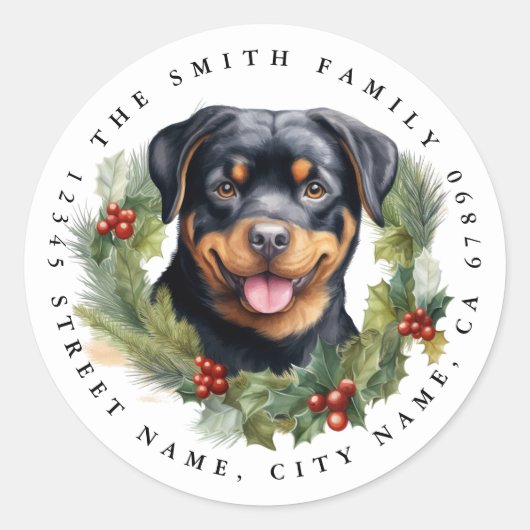 Rottweiler Round Stickers (Vorderseite)
