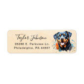 Rottweiler Rücksendeadresse (Vorne)