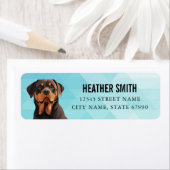 Rottweiler Rücksendeadressen-Aufkleber (Insitu)