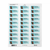 Rottweiler Rücksendeadressen-Aufkleber (Vorne)