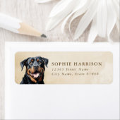 Rottweiler Rücksendeadressen-Aufkleber (Insitu)