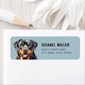 Rottweiler Rücksendeadressen-Aufkleber (Insitu)