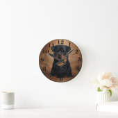 Rottweiler Runde Wanduhr (Zuhause)