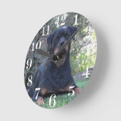 Rottweiler Runde Wanduhr (Winkel)