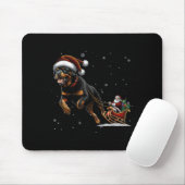 Rottweiler Santa Christmas Tree Lights Ugly Pajama Mousepad (Mit Mouse)