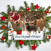 Rottweiler Santa Gift Weihnachtsfeiertag Postkarte