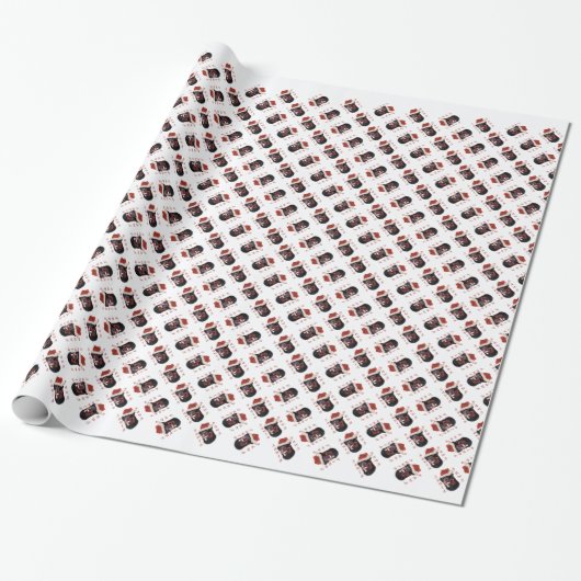 Rottweiler Santa Paws Geschenkpapier (Ungerollt)