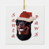Rottweiler Santa Paws Keramikornament (Rückseite)