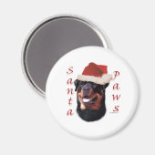 Rottweiler Santa Paws Magnet (Vorderseite/Rückseite)