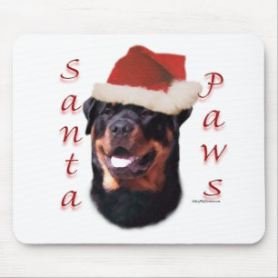 Rottweiler Santa Paws Mousepad