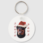 Rottweiler Santa Paws Schlüsselanhänger (Rückseite)