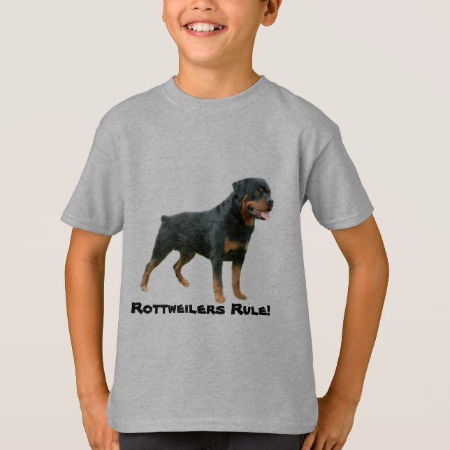 Rottweiler scherzt T - Shirt (Vorderseite)