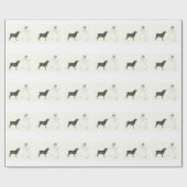 Rottweiler Schneemann-HundArtChristmas Packpapier (Flach)